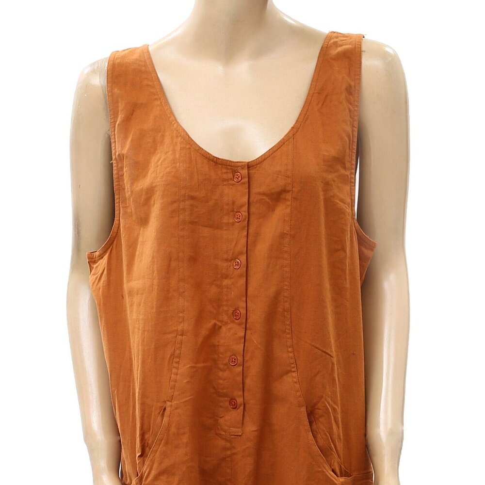 Asos Design Button Front Linen Minimal Jumpsuit D… - image 2